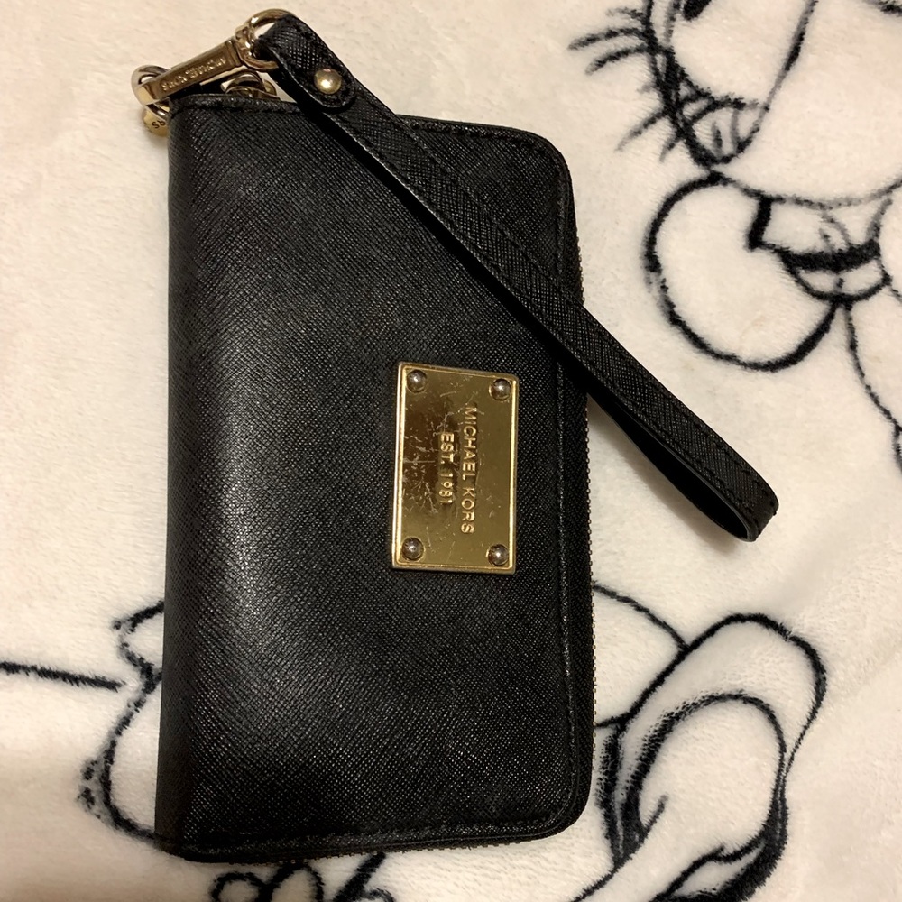 Pre-owned black wallet/clutch